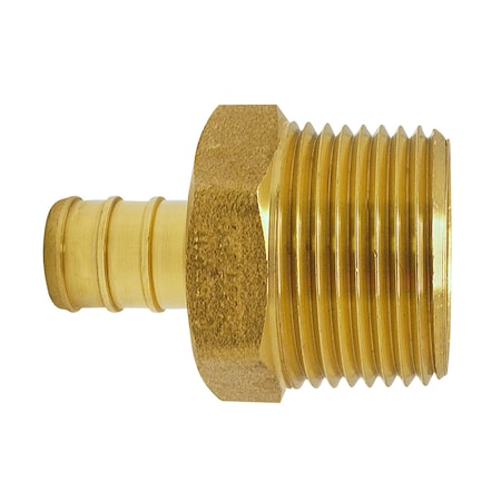 Apollo 3/4 in. Brass PEX Barb x 1 in. Male Pipe Thread Reducing Adapter APXMA341